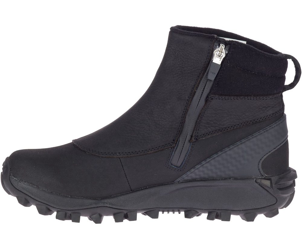 Merrell Boots Black - Thermo Kiruna Mid Zip Waterproof - Womens 37QELBCGK